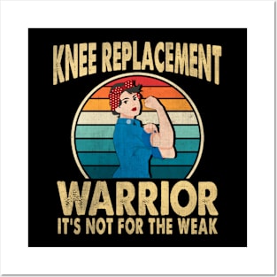 Knee Replacement Warrior Surgery Recovery Get Well Soon Posters and Art